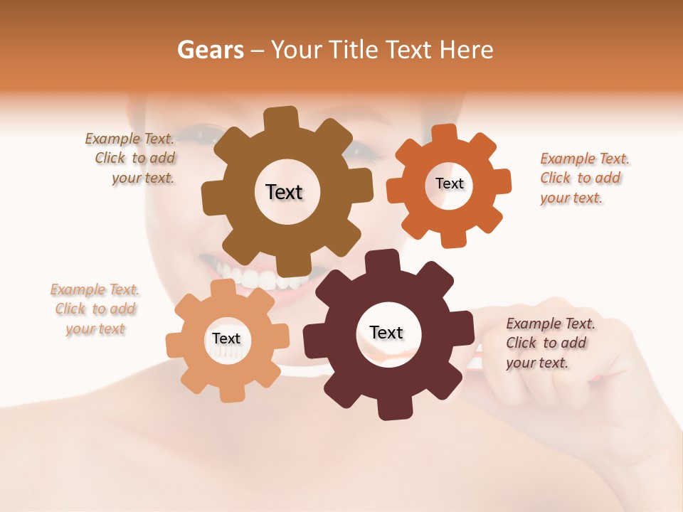 A Woman With A Toothbrush In Her Hand PowerPoint Template