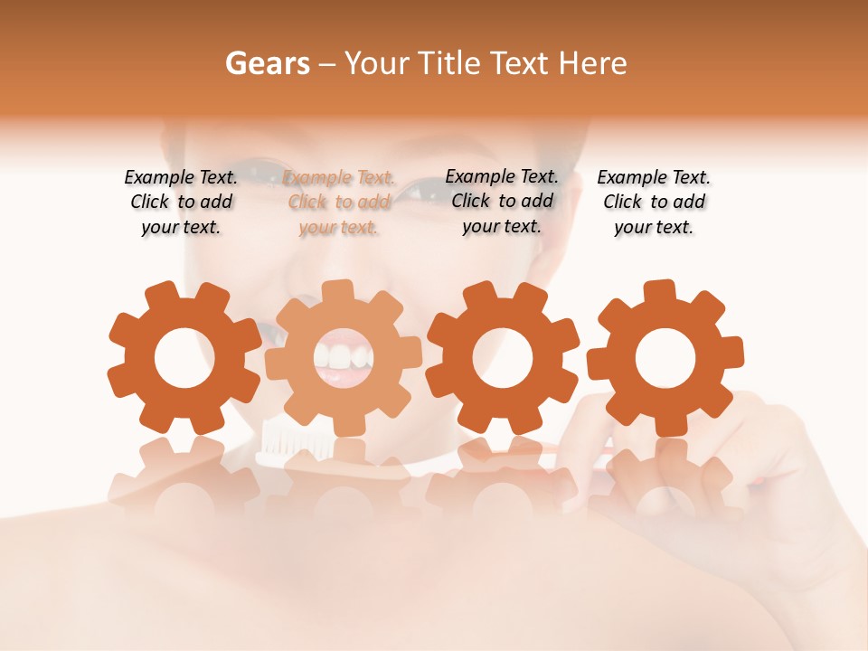 A Woman With A Toothbrush In Her Hand PowerPoint Template