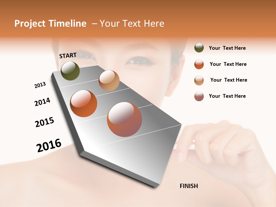 A Woman With A Toothbrush In Her Hand PowerPoint Template