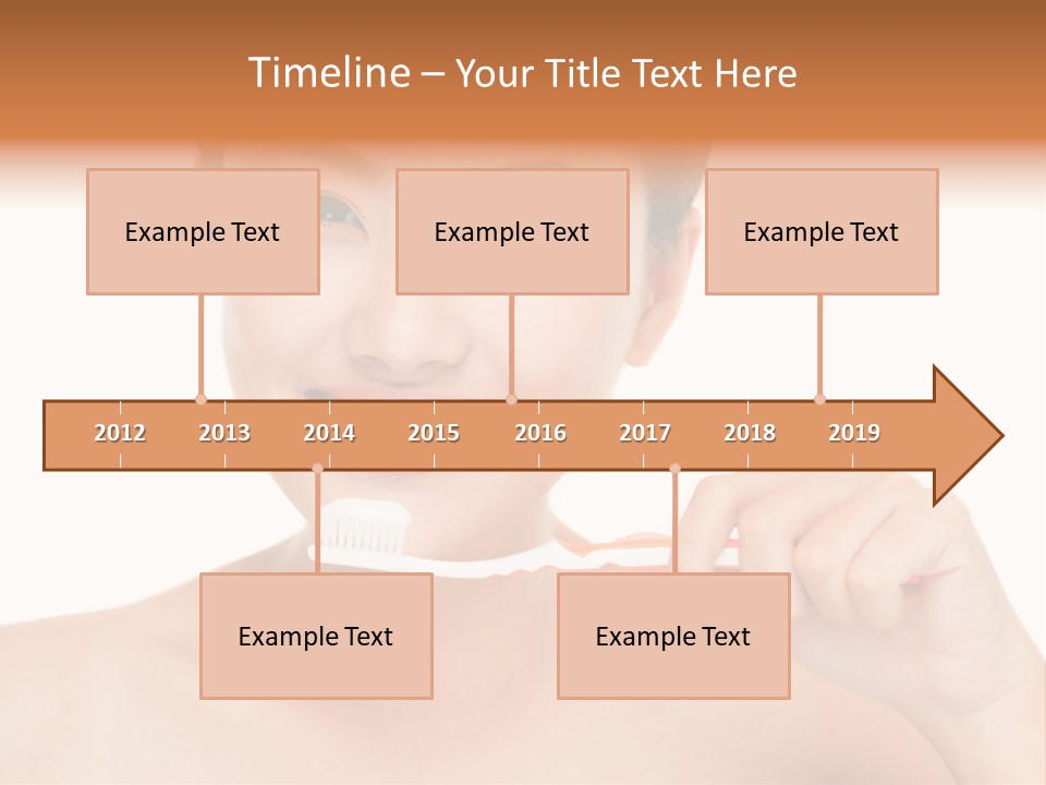 A Woman With A Toothbrush In Her Hand PowerPoint Template