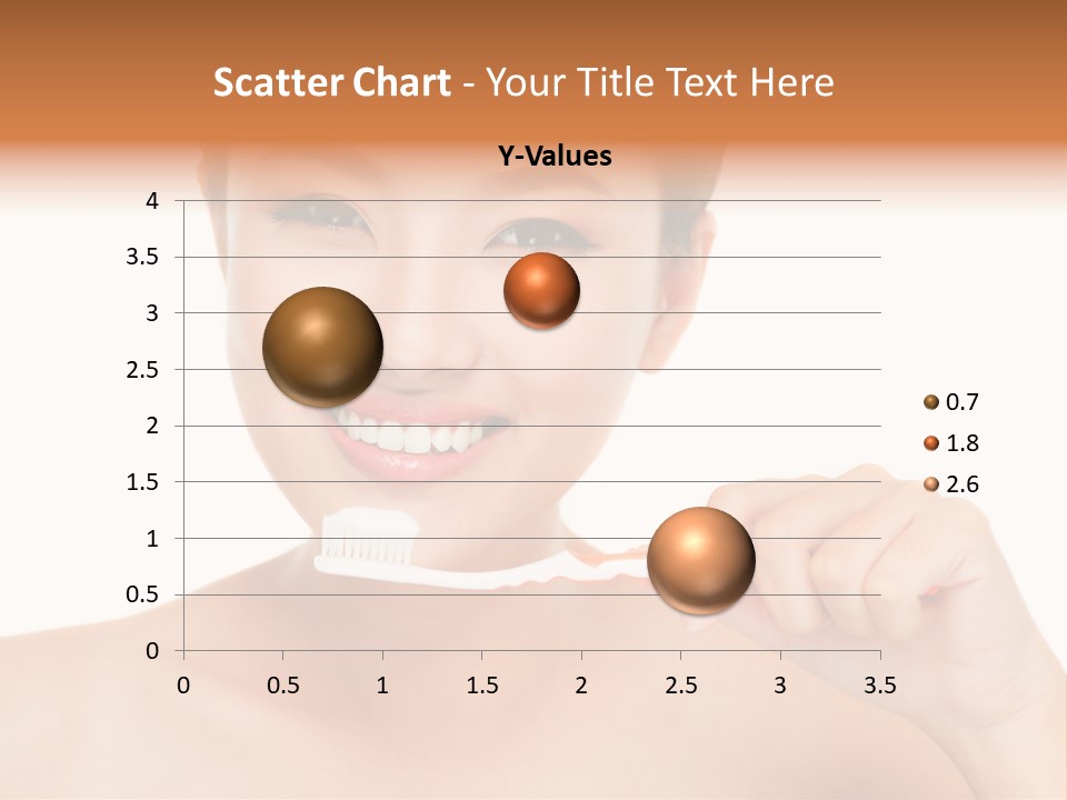 A Woman With A Toothbrush In Her Hand PowerPoint Template