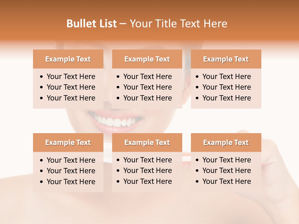 A Woman With A Toothbrush In Her Hand PowerPoint Template