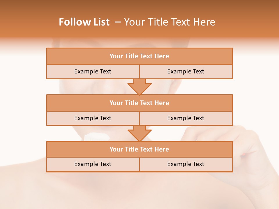 A Woman With A Toothbrush In Her Hand PowerPoint Template