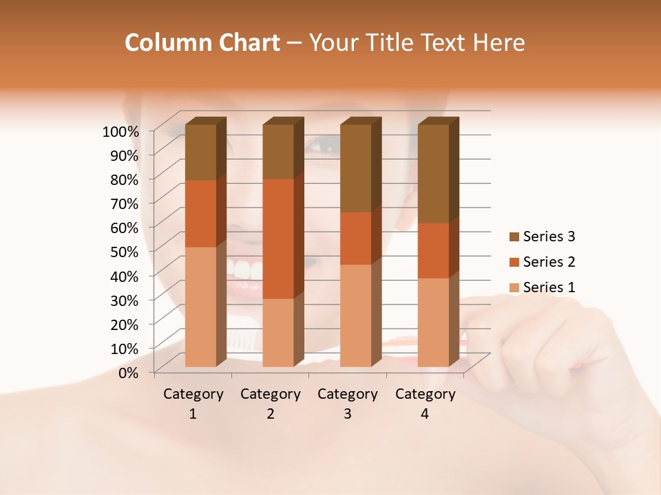 A Woman With A Toothbrush In Her Hand PowerPoint Template