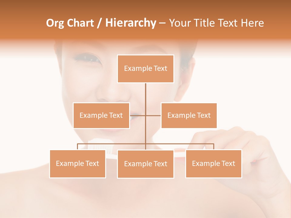 A Woman With A Toothbrush In Her Hand PowerPoint Template