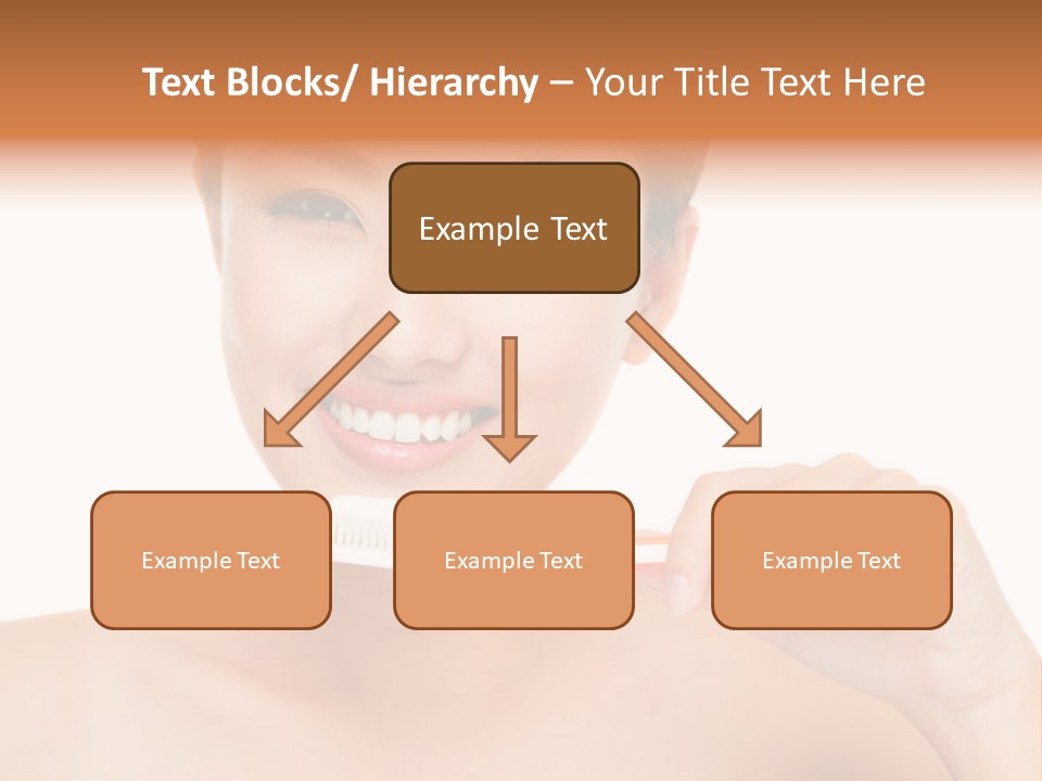A Woman With A Toothbrush In Her Hand PowerPoint Template