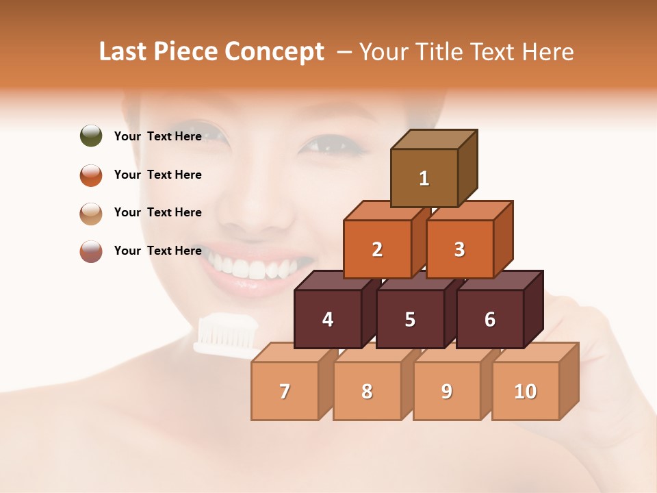 A Woman With A Toothbrush In Her Hand PowerPoint Template