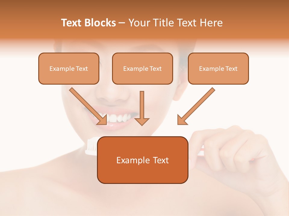 A Woman With A Toothbrush In Her Hand PowerPoint Template