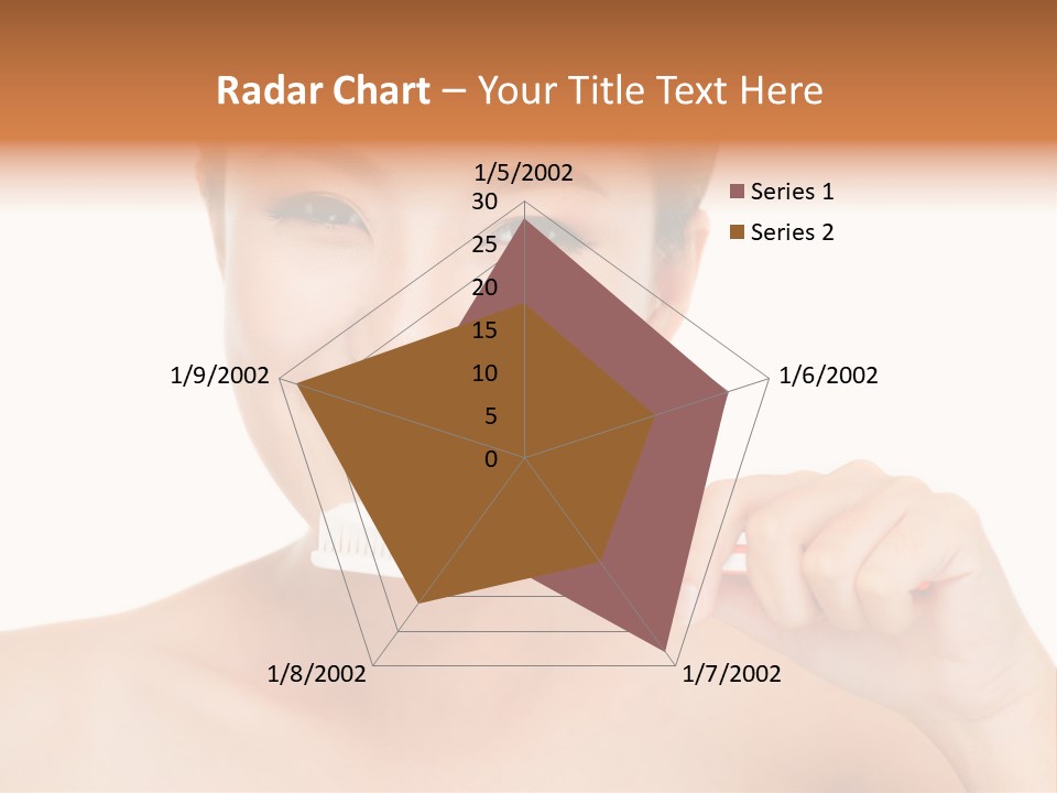 A Woman With A Toothbrush In Her Hand PowerPoint Template
