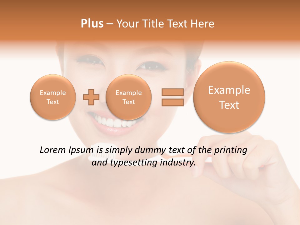 A Woman With A Toothbrush In Her Hand PowerPoint Template