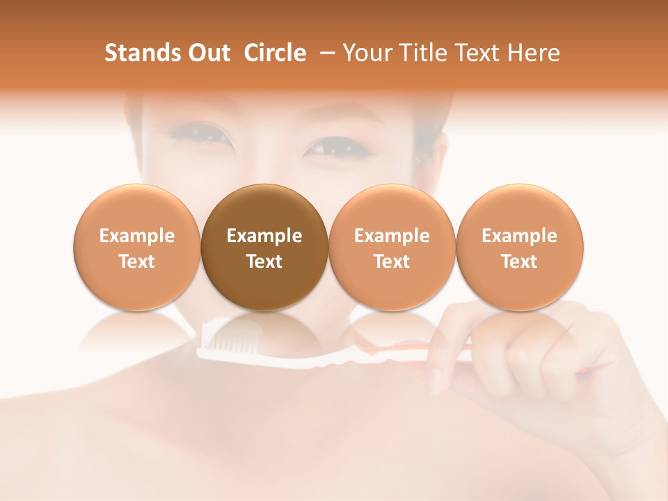 A Woman With A Toothbrush In Her Hand PowerPoint Template