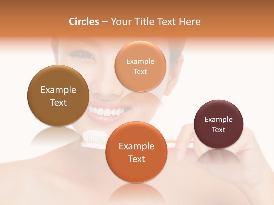 A Woman With A Toothbrush In Her Hand PowerPoint Template