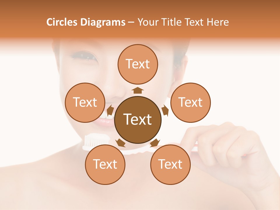 A Woman With A Toothbrush In Her Hand PowerPoint Template