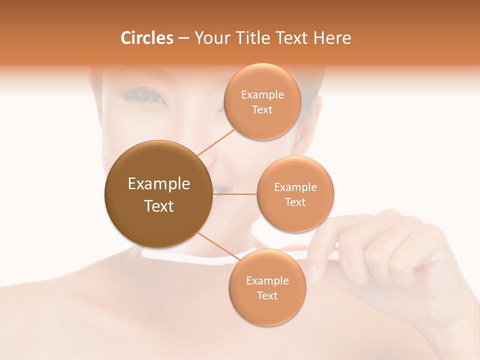 A Woman With A Toothbrush In Her Hand PowerPoint Template