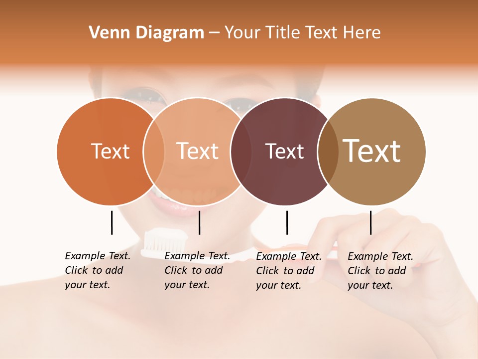 A Woman With A Toothbrush In Her Hand PowerPoint Template