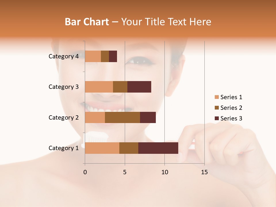 A Woman With A Toothbrush In Her Hand PowerPoint Template