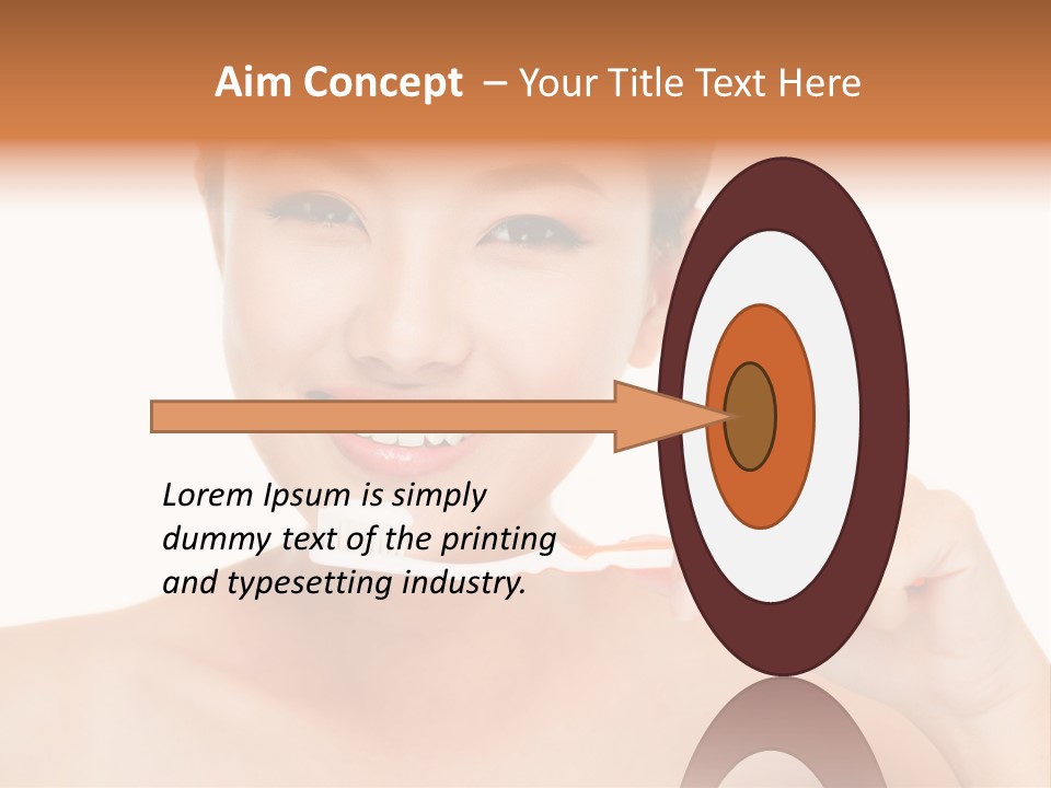 A Woman With A Toothbrush In Her Hand PowerPoint Template