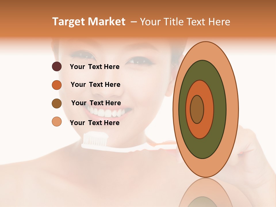 A Woman With A Toothbrush In Her Hand PowerPoint Template