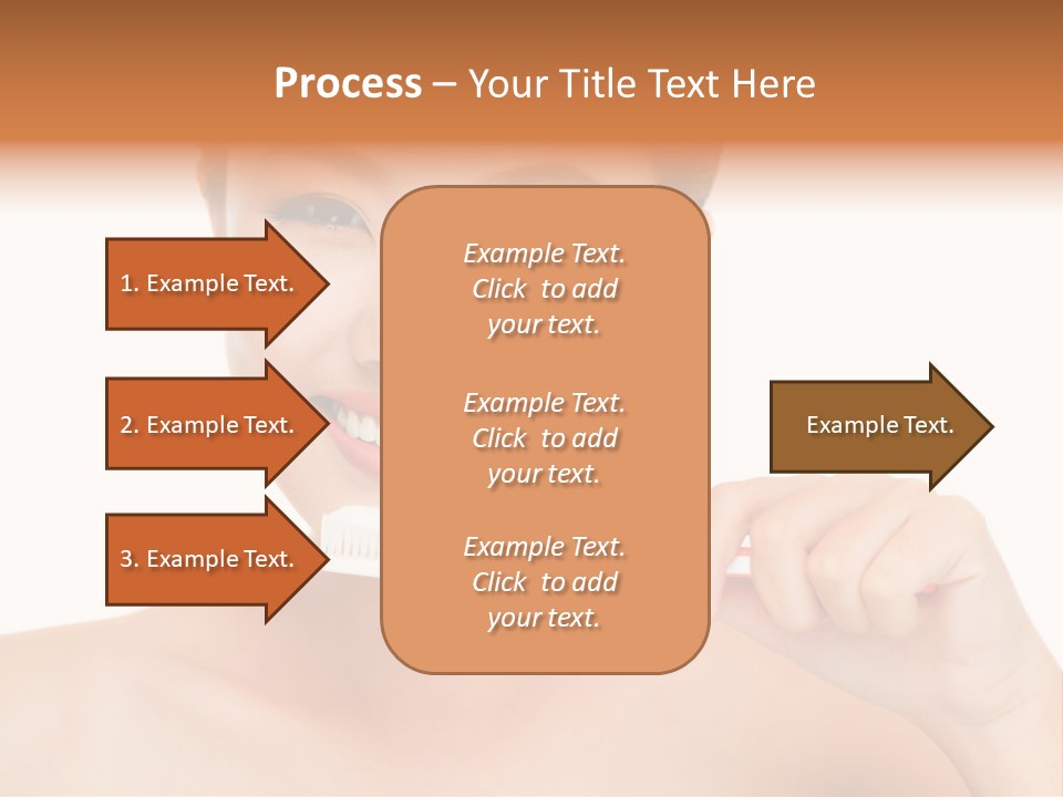 A Woman With A Toothbrush In Her Hand PowerPoint Template