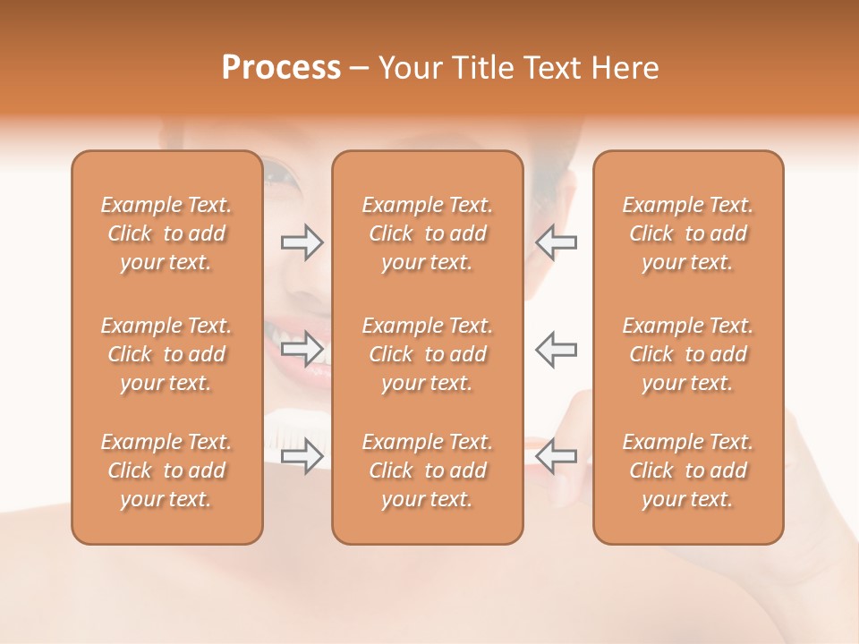A Woman With A Toothbrush In Her Hand PowerPoint Template