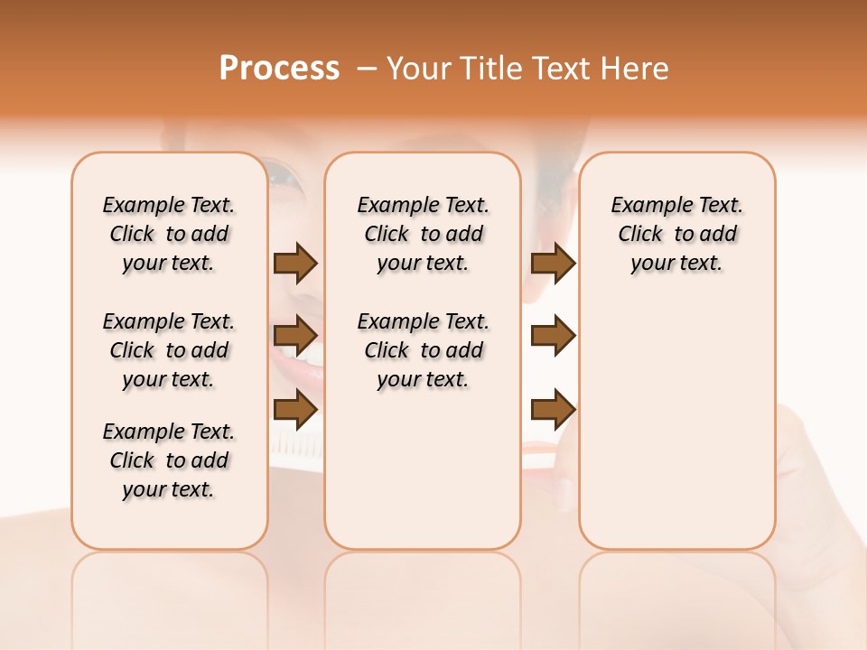 A Woman With A Toothbrush In Her Hand PowerPoint Template