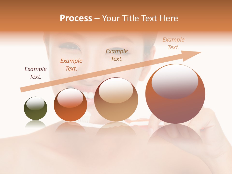 A Woman With A Toothbrush In Her Hand PowerPoint Template