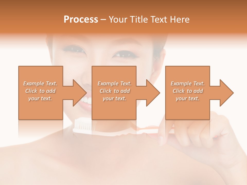 A Woman With A Toothbrush In Her Hand PowerPoint Template