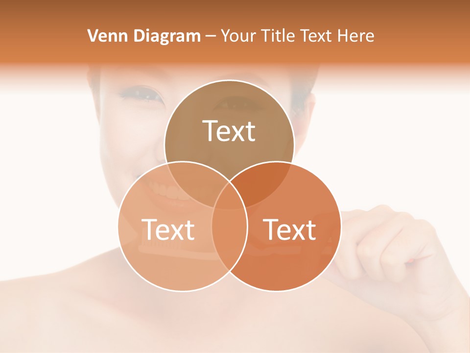 A Woman With A Toothbrush In Her Hand PowerPoint Template