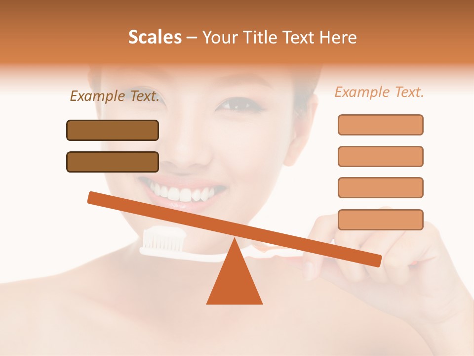 A Woman With A Toothbrush In Her Hand PowerPoint Template