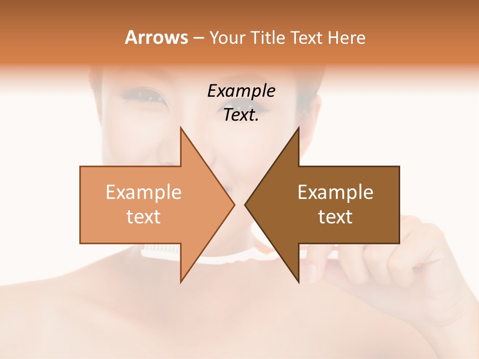 A Woman With A Toothbrush In Her Hand PowerPoint Template