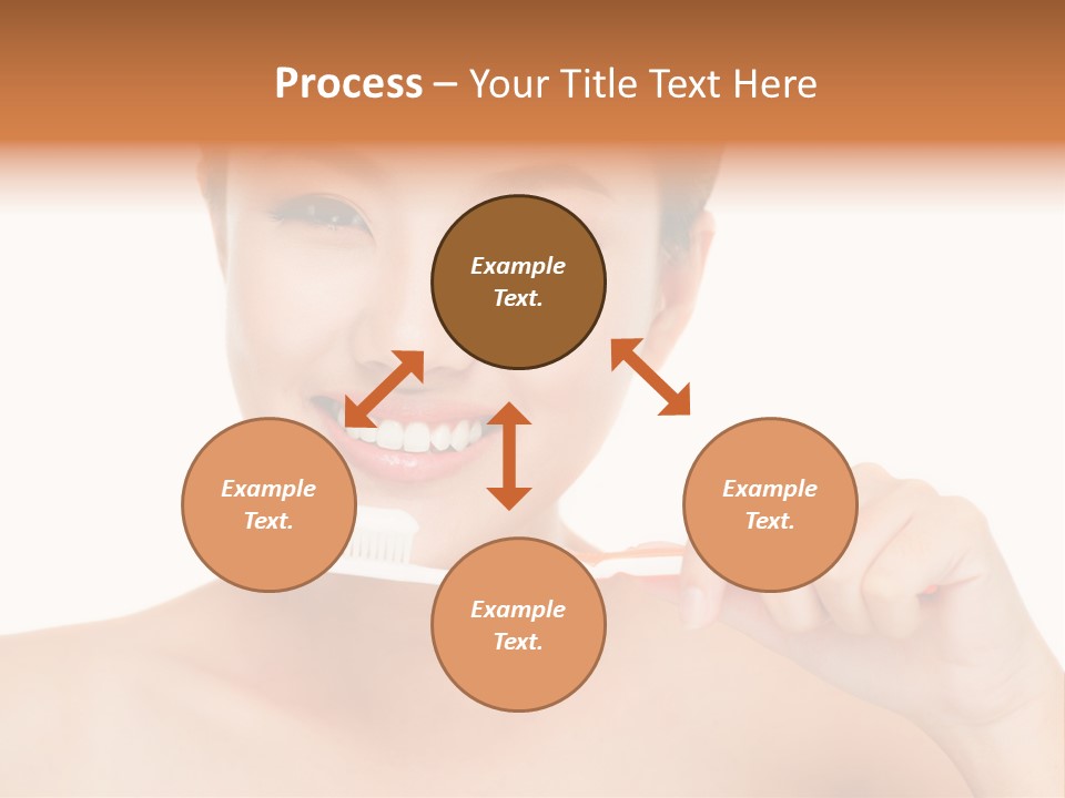 A Woman With A Toothbrush In Her Hand PowerPoint Template