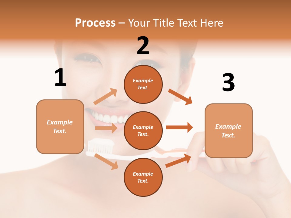 A Woman With A Toothbrush In Her Hand PowerPoint Template