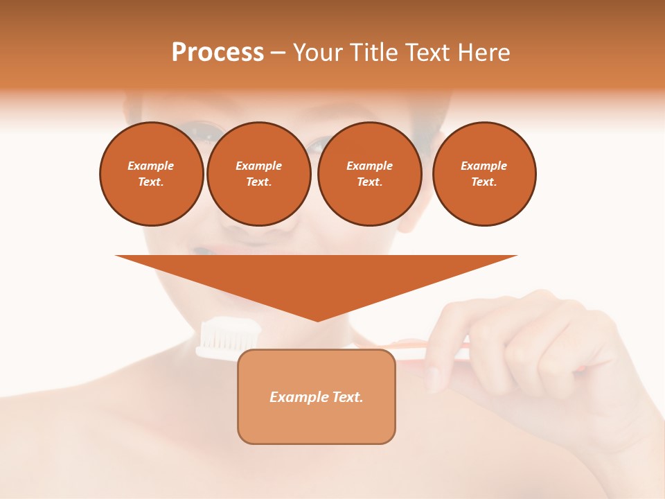 A Woman With A Toothbrush In Her Hand PowerPoint Template