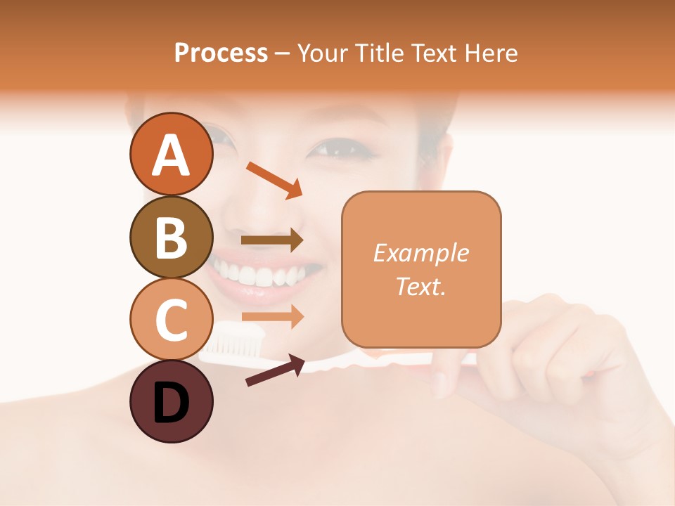 A Woman With A Toothbrush In Her Hand PowerPoint Template