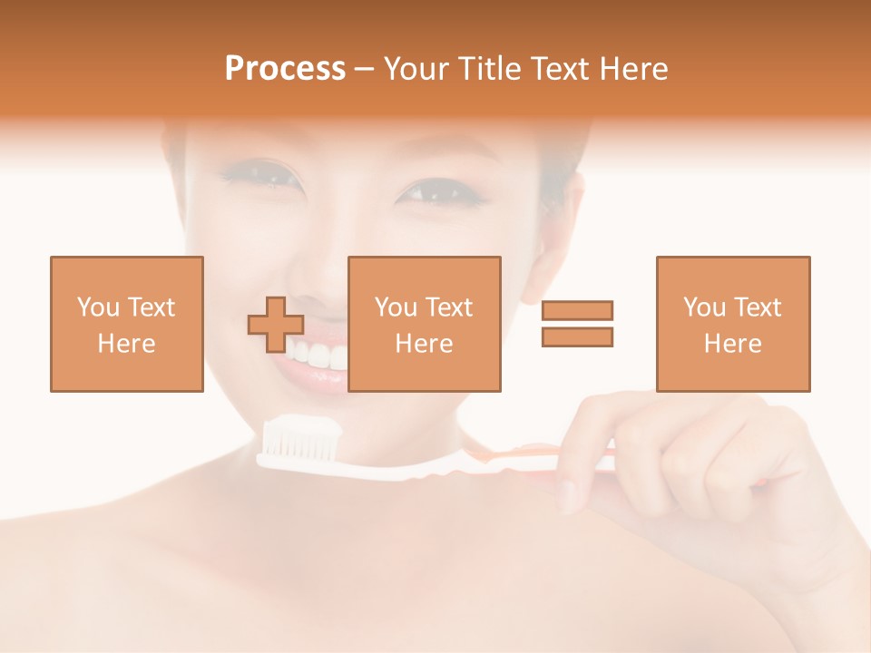 A Woman With A Toothbrush In Her Hand PowerPoint Template