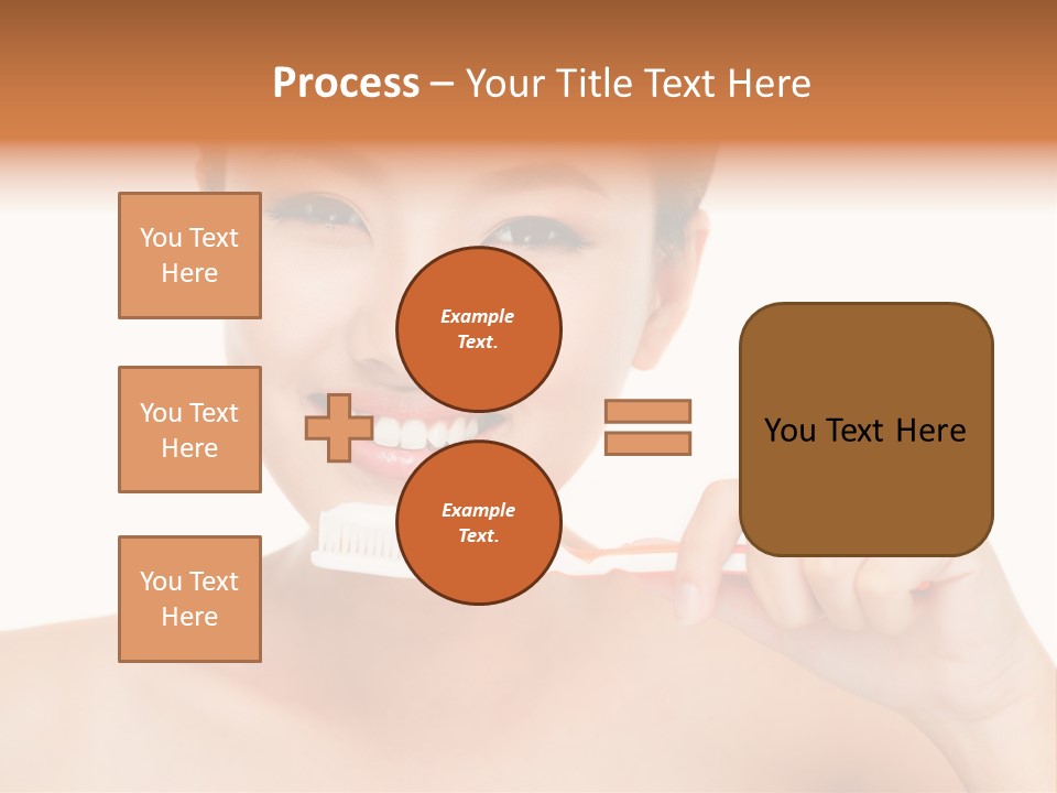 A Woman With A Toothbrush In Her Hand PowerPoint Template