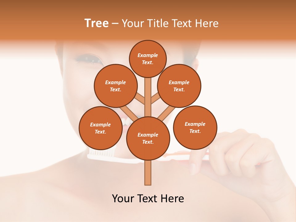 A Woman With A Toothbrush In Her Hand PowerPoint Template