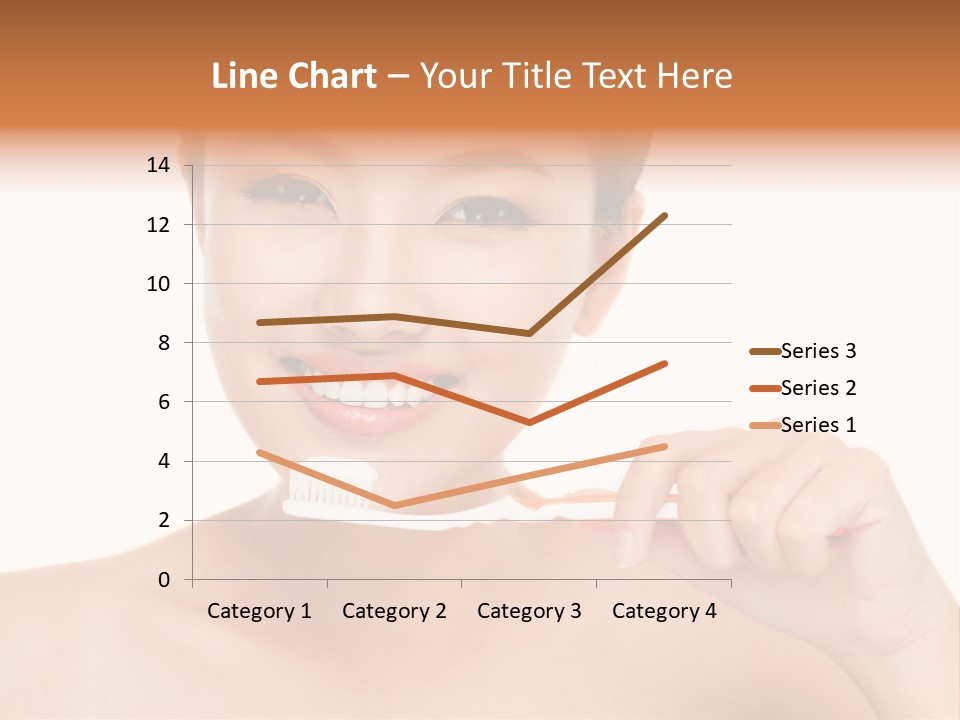 A Woman With A Toothbrush In Her Hand PowerPoint Template