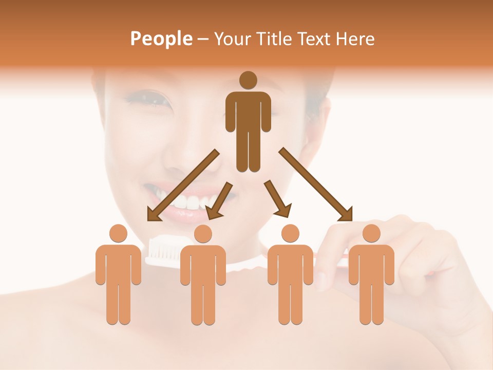 A Woman With A Toothbrush In Her Hand PowerPoint Template