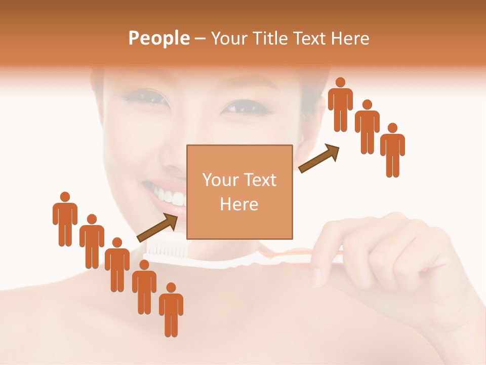 A Woman With A Toothbrush In Her Hand PowerPoint Template