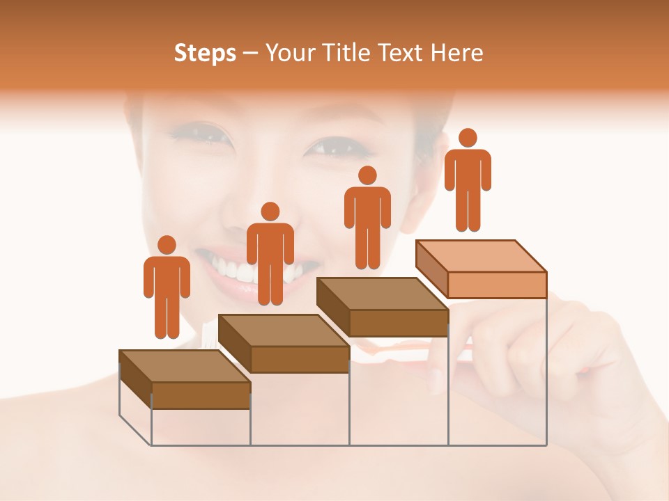 A Woman With A Toothbrush In Her Hand PowerPoint Template
