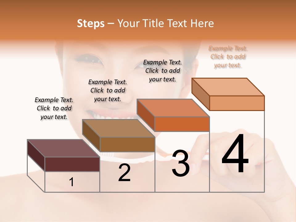 A Woman With A Toothbrush In Her Hand PowerPoint Template