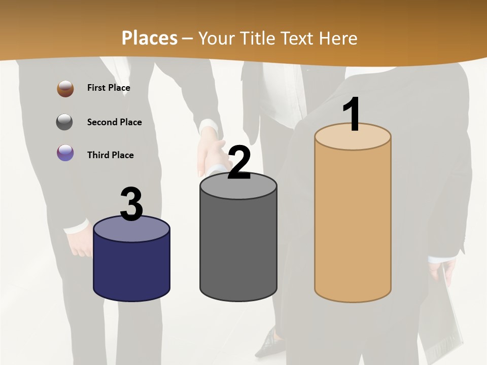 A Group Of Business People Shaking Hands PowerPoint Template
