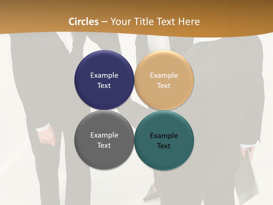 A Group Of Business People Shaking Hands PowerPoint Template