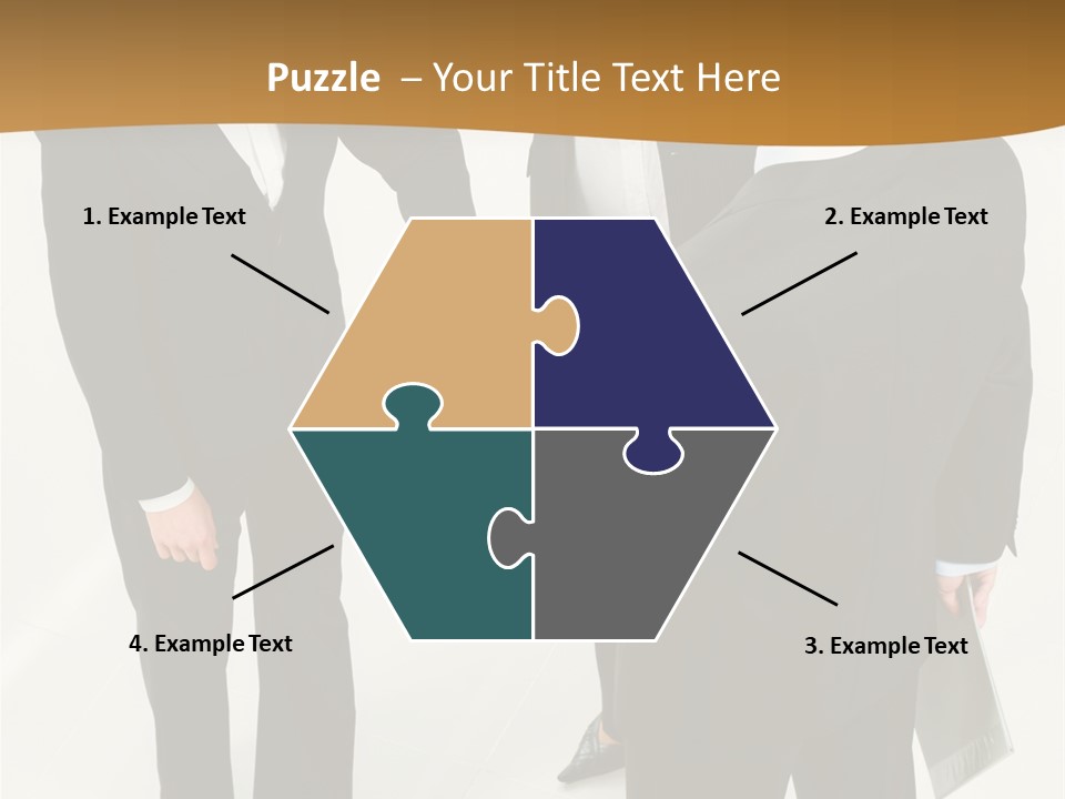 A Group Of Business People Shaking Hands PowerPoint Template