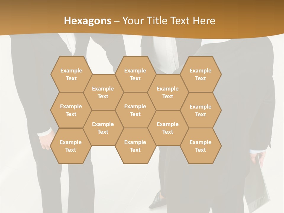 A Group Of Business People Shaking Hands PowerPoint Template