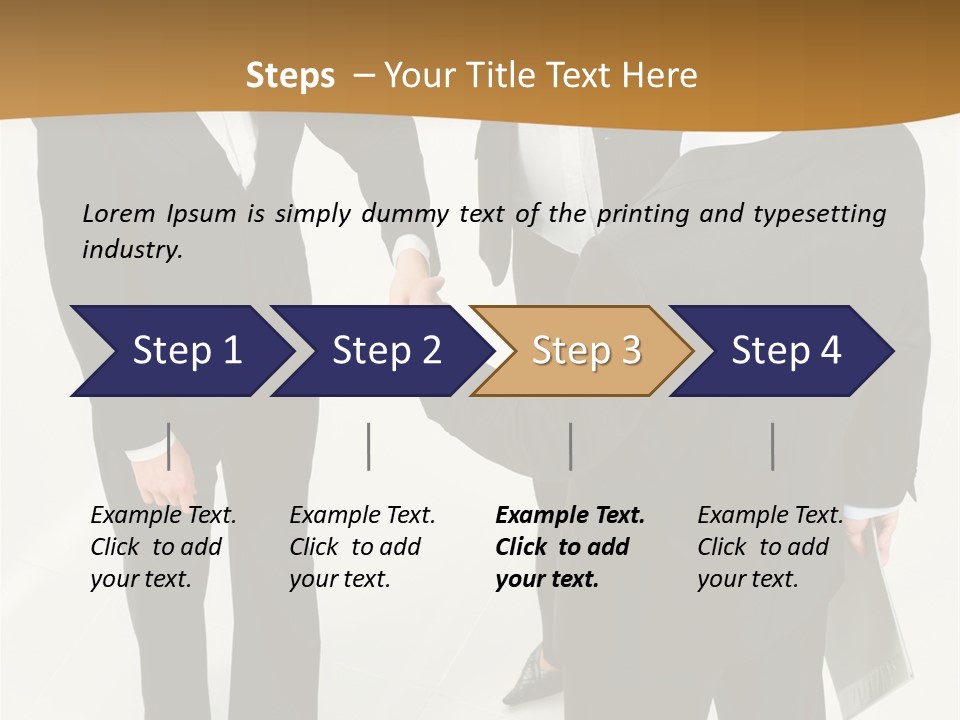 A Group Of Business People Shaking Hands PowerPoint Template