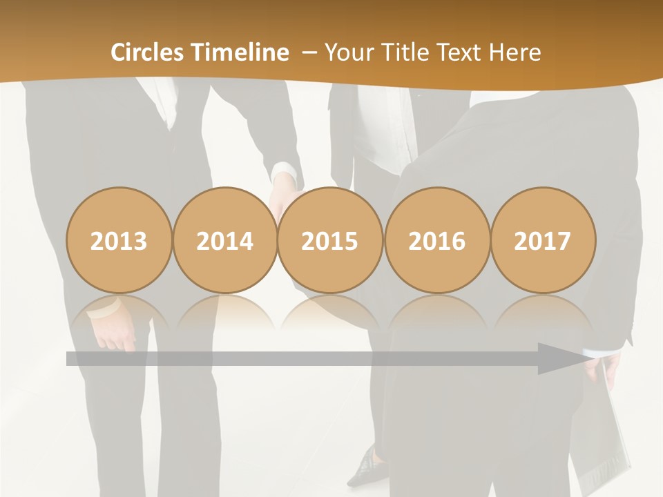 A Group Of Business People Shaking Hands PowerPoint Template