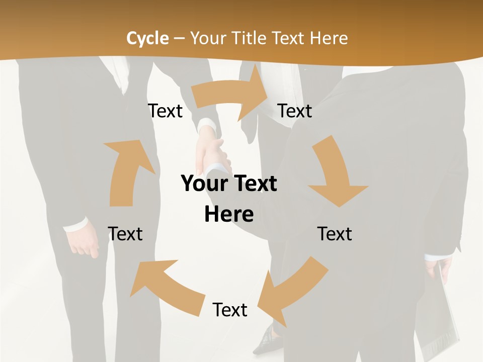 A Group Of Business People Shaking Hands PowerPoint Template