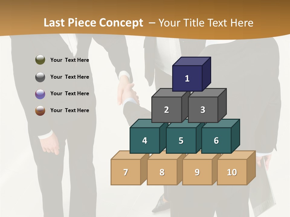 A Group Of Business People Shaking Hands PowerPoint Template